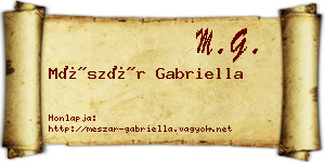 Mészár Gabriella névjegykártya