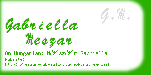 gabriella meszar business card